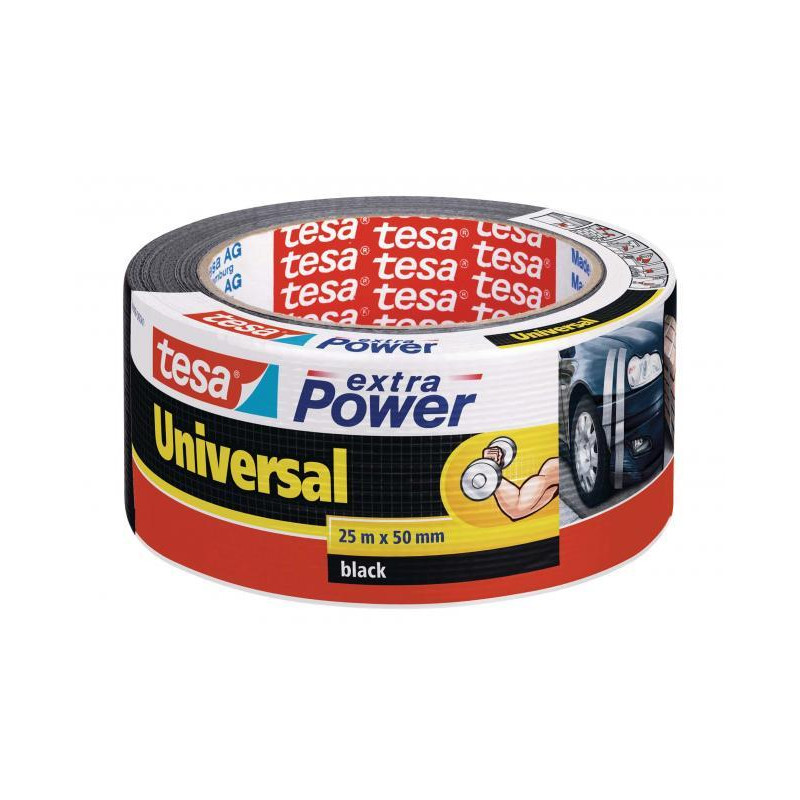 Textilná páska TESA silne lepiaca čierna 50 mm x 25 m