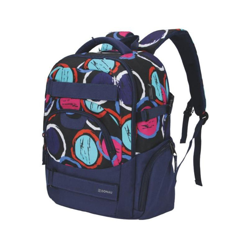 Školský batoh DONAU farebné kruhy
