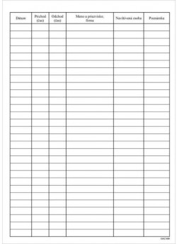 Kniha návštev, A4, 96 listov, tvrdá väzba