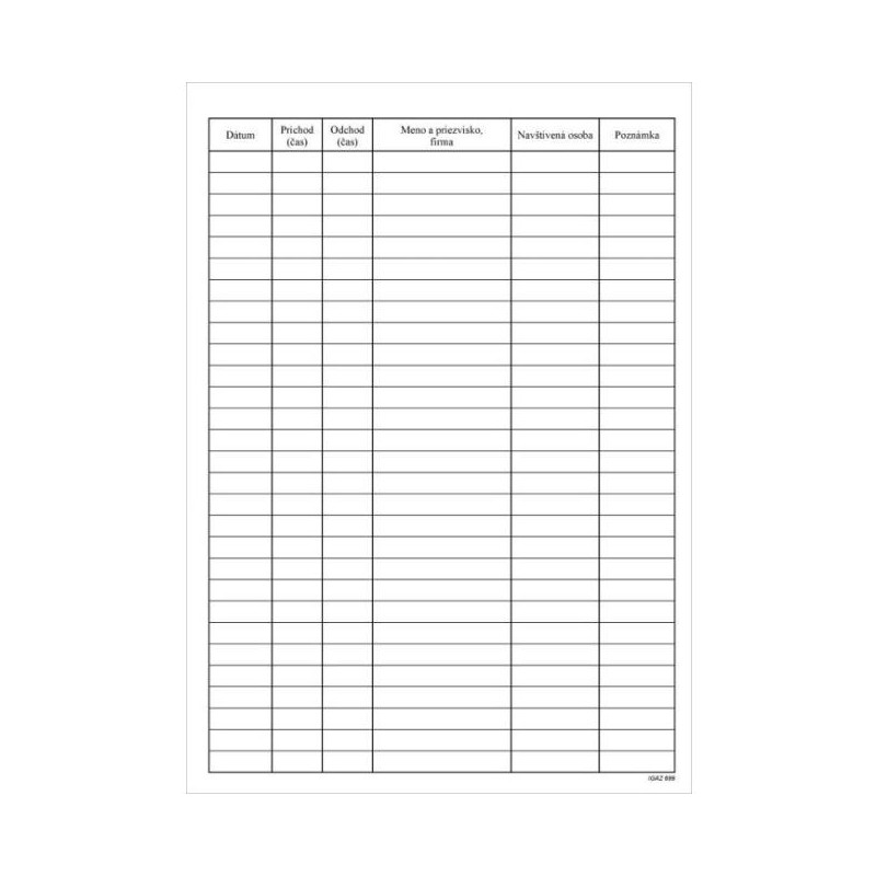 Kniha návštev, A4, 96 listov, tvrdá väzba