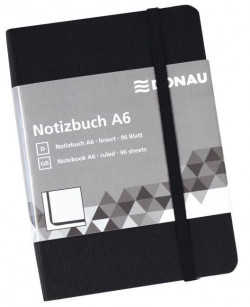 Zápisník Donau A6 čierny linajkový