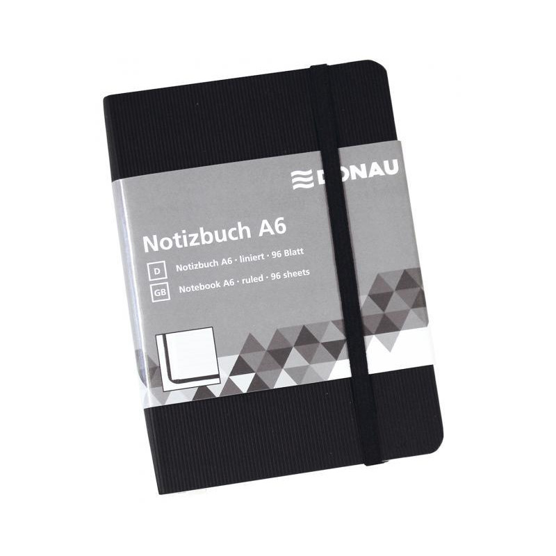 Zápisník Donau A6 čierny linajkový