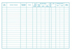 Kniha došlých a odoslaných faktúr, A4, 30 listov