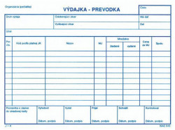 Výdajka - prevodka bez DPH, A5
