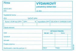 Výdavkový pokladničný doklad s DPH, A6