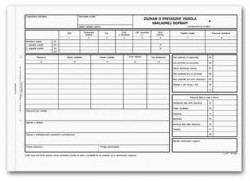 Záznam o prevádzke vozidla nákladnej dopravy, A4, 100 listov, číslovanie