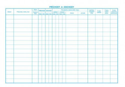 Kniha príchodov a odchodov, A4, 30 listov