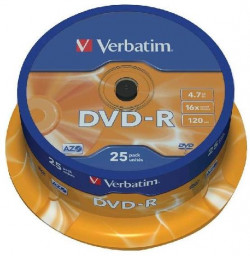 Verbatim DVD-R 16x cake25