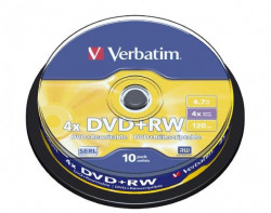 Verbatim DVD+RW 4x 4,7GB cake 10 ks