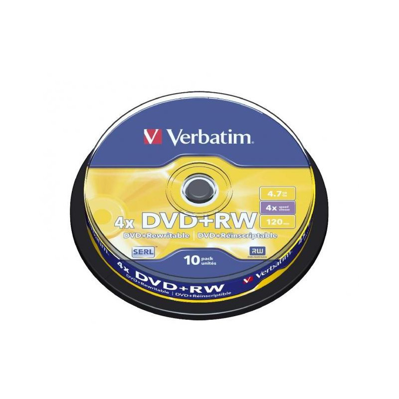 Verbatim DVD+RW 4x 4,7GB cake 10 ks