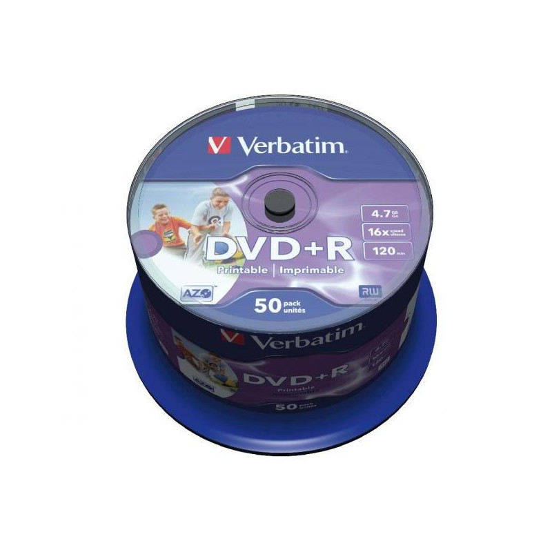 Verbatim DVD+R 16x 4,7GB cake 50 ks