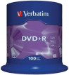 Verbatim DVD+R 16x 4,7GB cake 100 ks