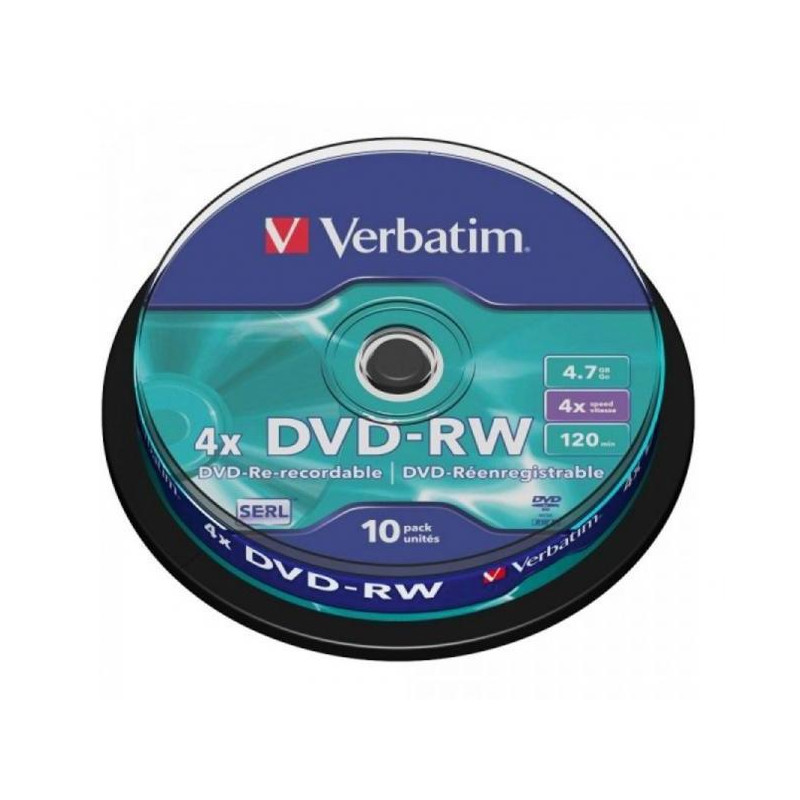 Verbatim DVD-RW 4x 4,7GB cake 10 ks