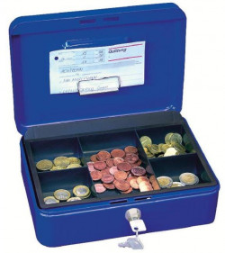 Pokladnička WEDO s klipom 250x180x90mm modrá