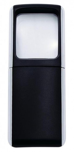 Lupa 3,5x3,8cm s podsvietením čierna