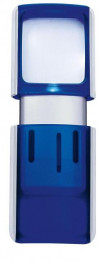 Lupa 3,5x3,8cm s podsvietením modrá