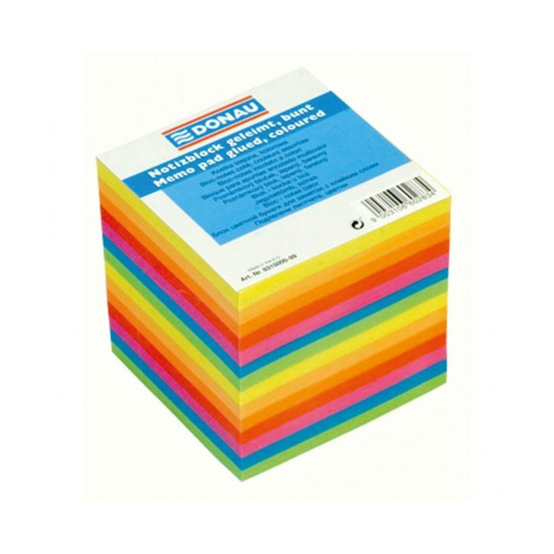 Bloček kocka nelepená 90x90x90mm mix farieb