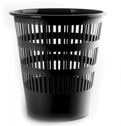 Kôš plastový rebrovaný 12l čierny
