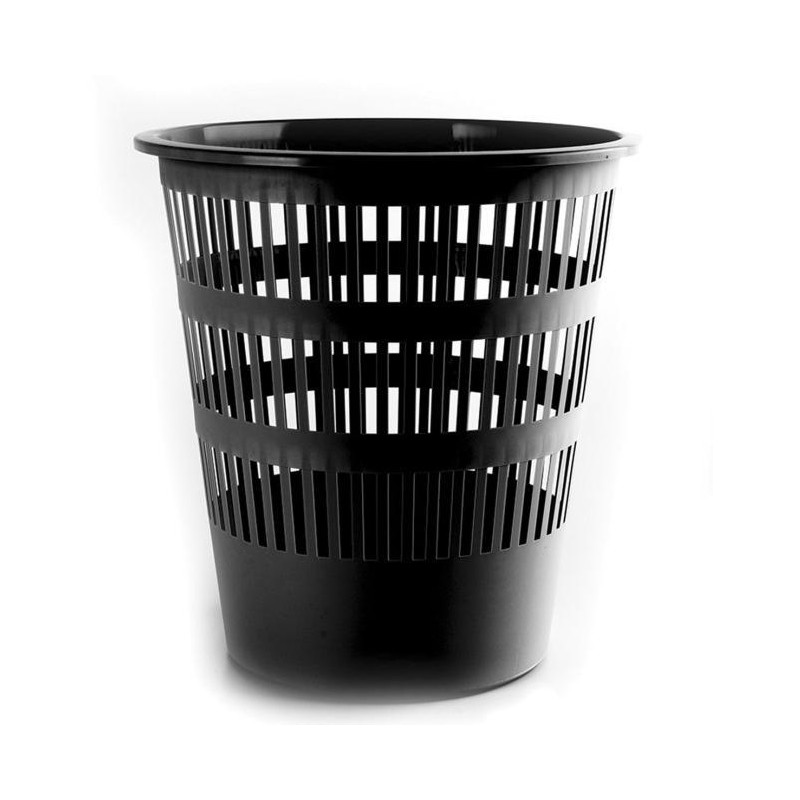 Kôš plastový rebrovaný 12l čierny