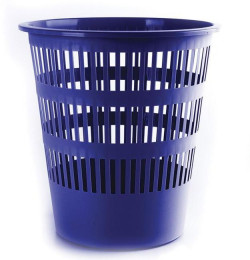 Kôš plastový rebrovaný 12l modrý