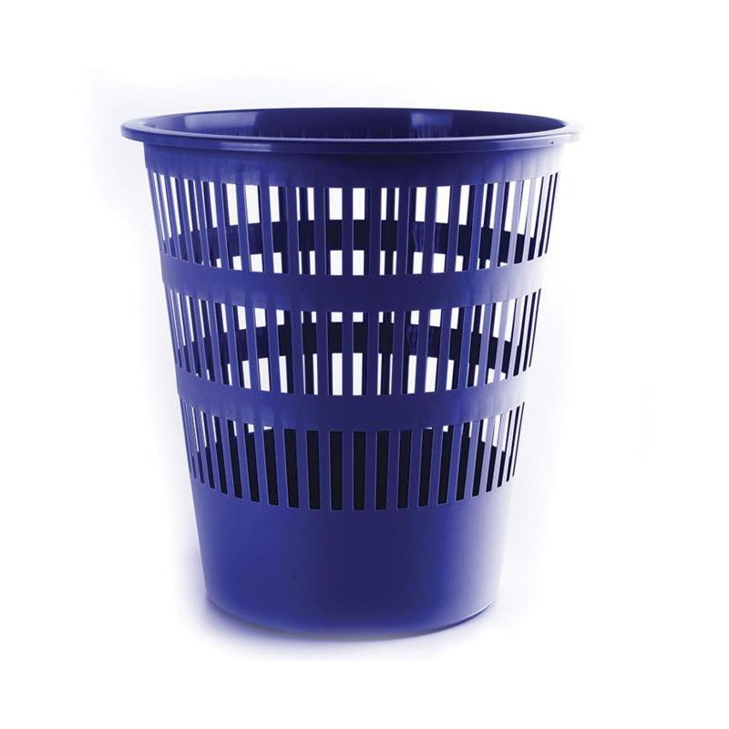 Kôš plastový rebrovaný 12l modrý