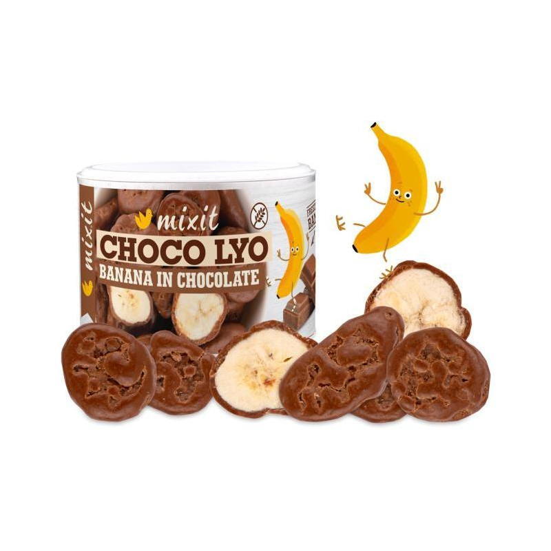 Mixit Chrumkavé banániky v čokoláde 170g