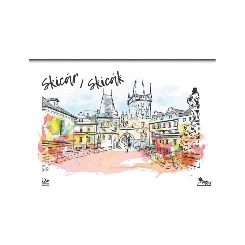 Skicár A3 20 listový biely