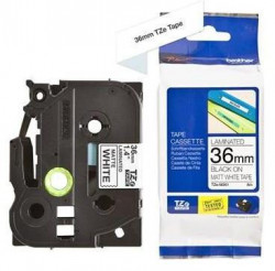 Popisovacia páska Brother TZEM261 36 mm matná biela/ čierne písmo