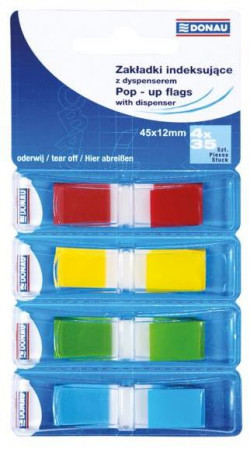 Záložky samolepiace 4x45x12mm/35 mix farieb