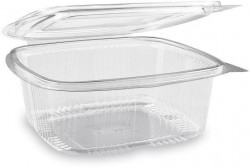 Miska plastová hranatá priehľadná s viečkom 1000ml 50ks