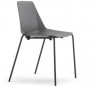 Jedálenská stolička Com, nohy čierne RAL9017,  sivá antracit RAL 7011