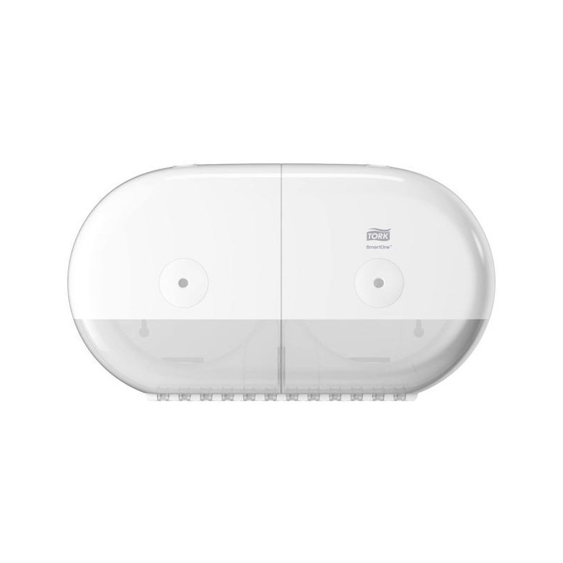 Zásobník Tork SmartOne® mini dvojitý na toaletný papier v kotúči, biely