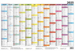 Plánovací kalendár 69 x 47 cm farebný 2025