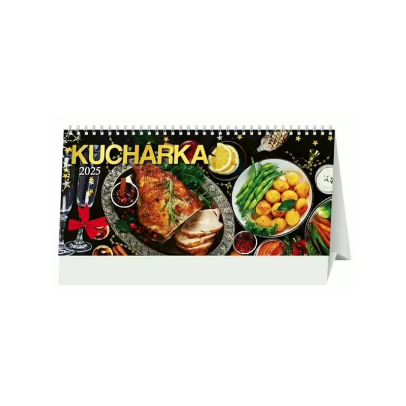 Stolový kalendár riadkový - Kuchárka 2025