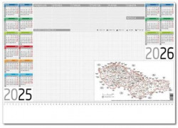Podložka farebná s mapou 20-listová 59,5 x 42 cm 2025