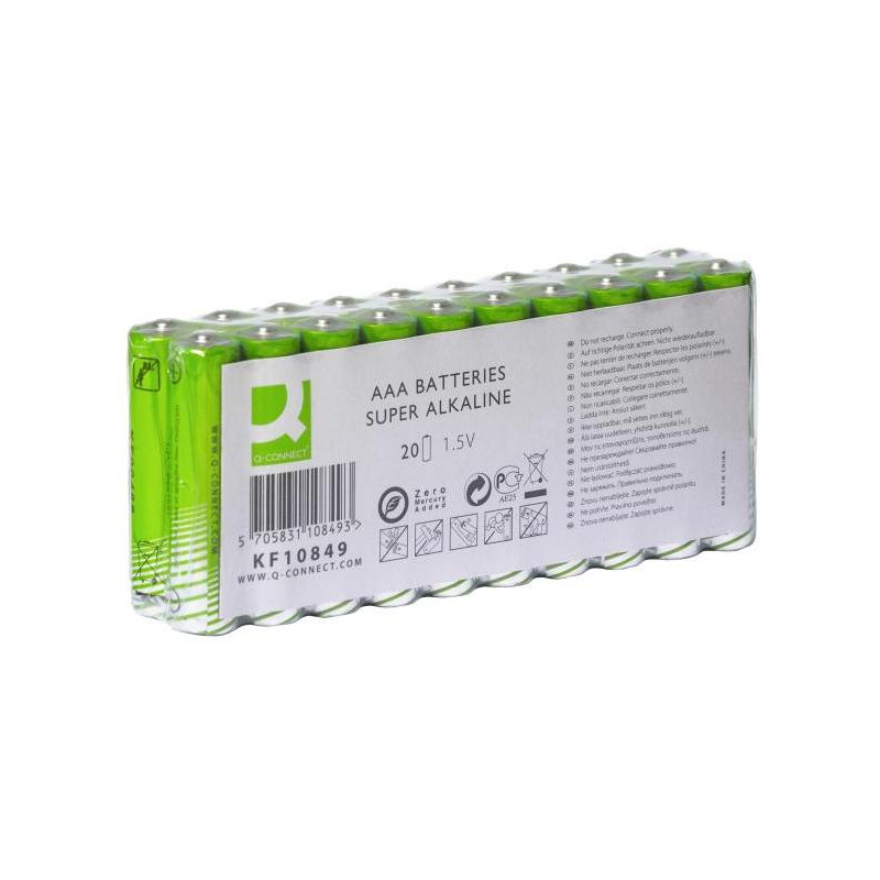 Batéria Q-CONNECT AAA mikrotužkové 20 ks