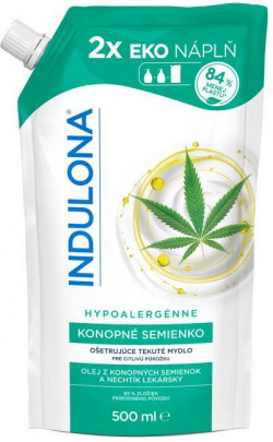 Tekuté mydlo INDULONA náhradná náplň 500 ml Konopné semienko
