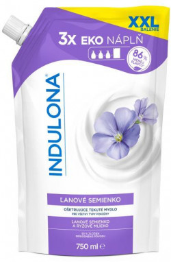 Tekuté mydlo INDULONA náhradná náplň 750 ml Ľanové semienko