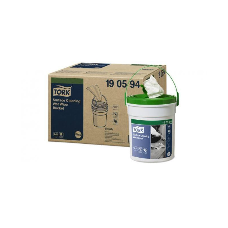 Vlhčené utierky z netkanej textílie TORK Premium biele W15 (58ks)