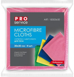 Utierka z mikrovlákna na sklo mix farieb, 30 x 30cm, 4ks