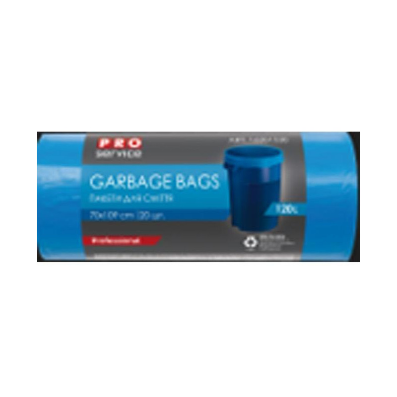 Vrecia na odpad 70x109, LDPE, 120 ℓ, 21 mic, 20 ks modré