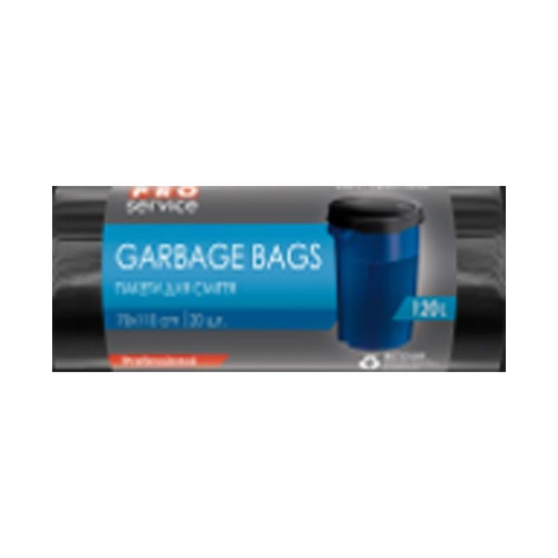 Vrecia na odpad 70x110cm, LDPE, 120 ℓ, 21 mic, 20 ks čierne