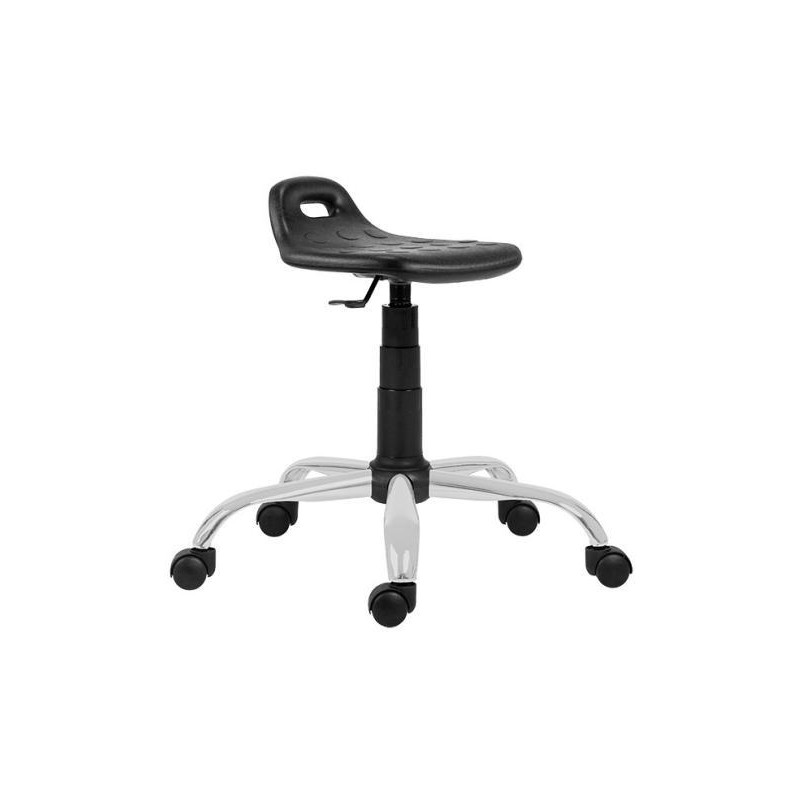 Pracovný taburet 1280 PU Work, chróm