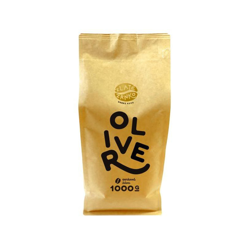 Káva zrnková Zlaté Zrnko Oliver 90% arabica a 10% robusta 1kg