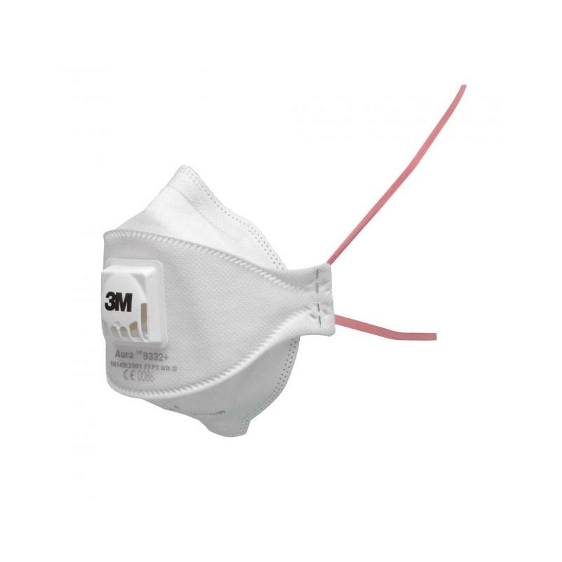Časticový respirátor FFP3 Aura 9332+ s výdychovým ventilom 3M™ Aura™ Respirátor s filtrom častíc 9332+ poskytuje ochranu pri dýc