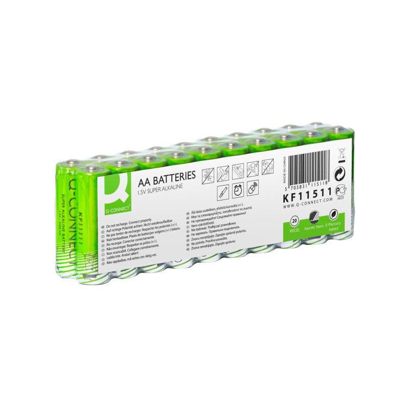 Batéria Q-CONNECT AA Nordic Swan tužkové 20 ks
