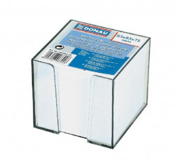 Bloček kocka nelepená, 83x83x75 mm, biela, v čírej krabičke