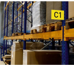 Magnetické značenie uličky A5, na šírku, transparentné Magnetické značenie uličky