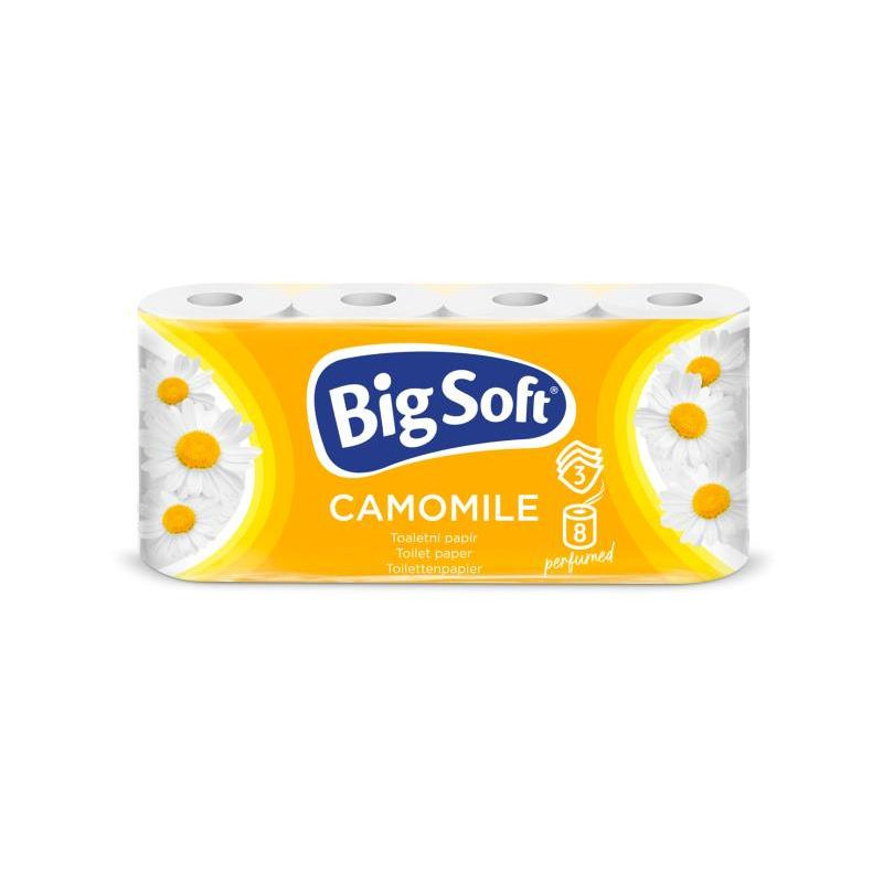 Toaletný papier 3-vrstvový Big Soft Camomile 8ks, 16,5m