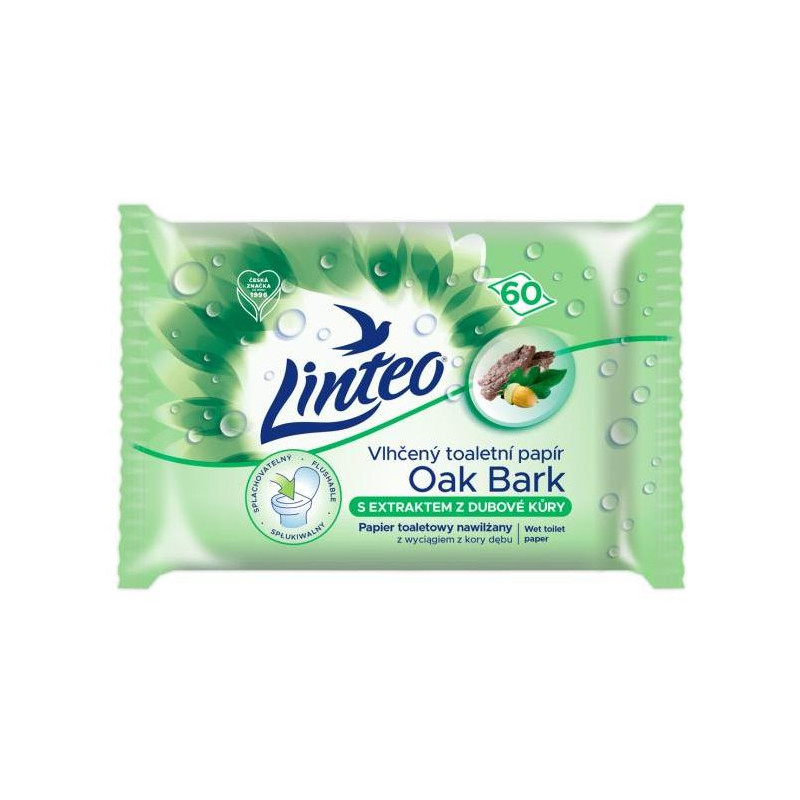 Vlhčený toaletný papier LINTEO Satin dubová kôra 60 ks